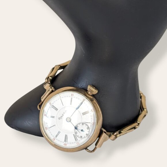 Antique Omega GF Converted Pocket Watch - Picture 2 of 12